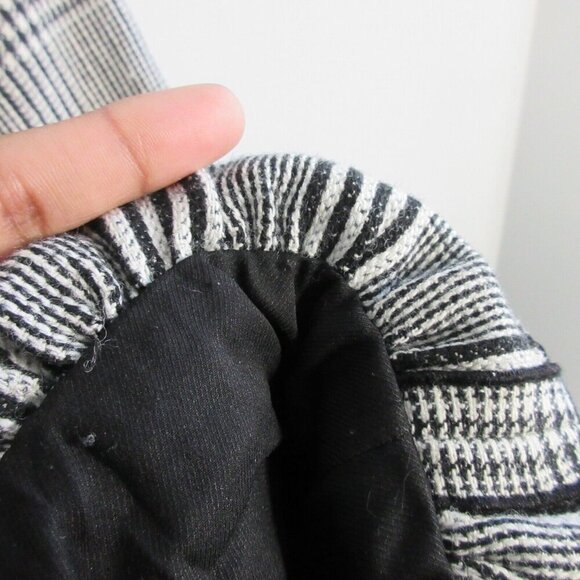 Club Monaco Plaid Blazer Jacket Women Size 6 Gray Ruffle Sleeve Hem Career 558 - Picture 8 of 10